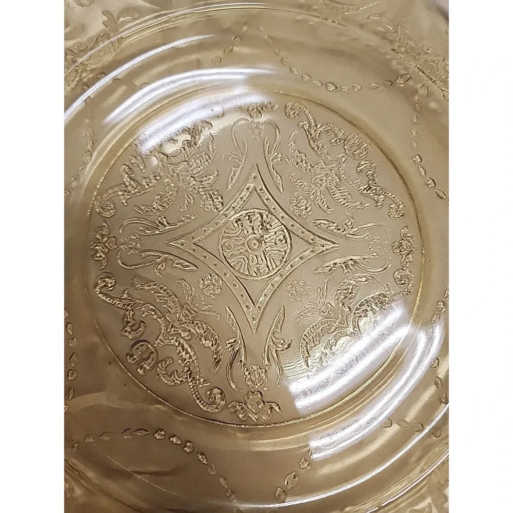 Single Federal Clear Yellow Madrid Depression Glass‎ Art 9